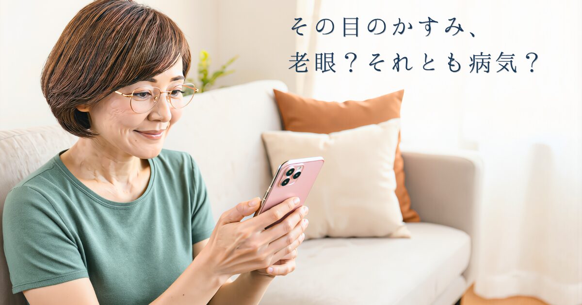スマホ老眼と加齢黄斑変性は違う！40代からの目のケア